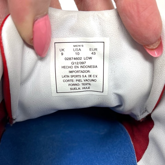 K-SWISS Leather Suede Sneakers Men's SIZE 10 Red White Casual Shoes 02874602 Low - Picture 2 of 16